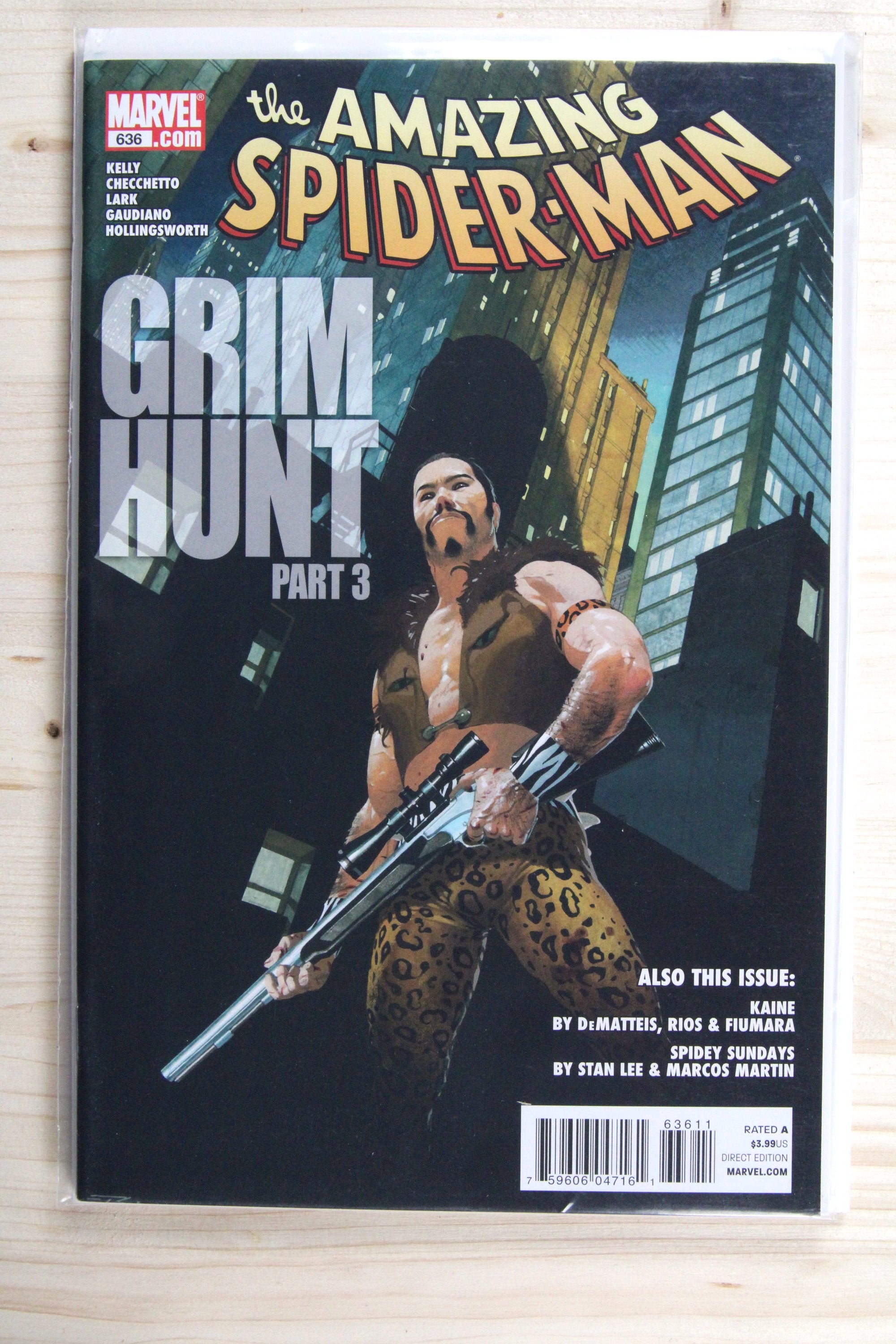 The Amazing Spider-Man #636 – Marvel (2010) 9.4 NM "Kraven the Hunter" Hunting the Hunter | Stan Lee story