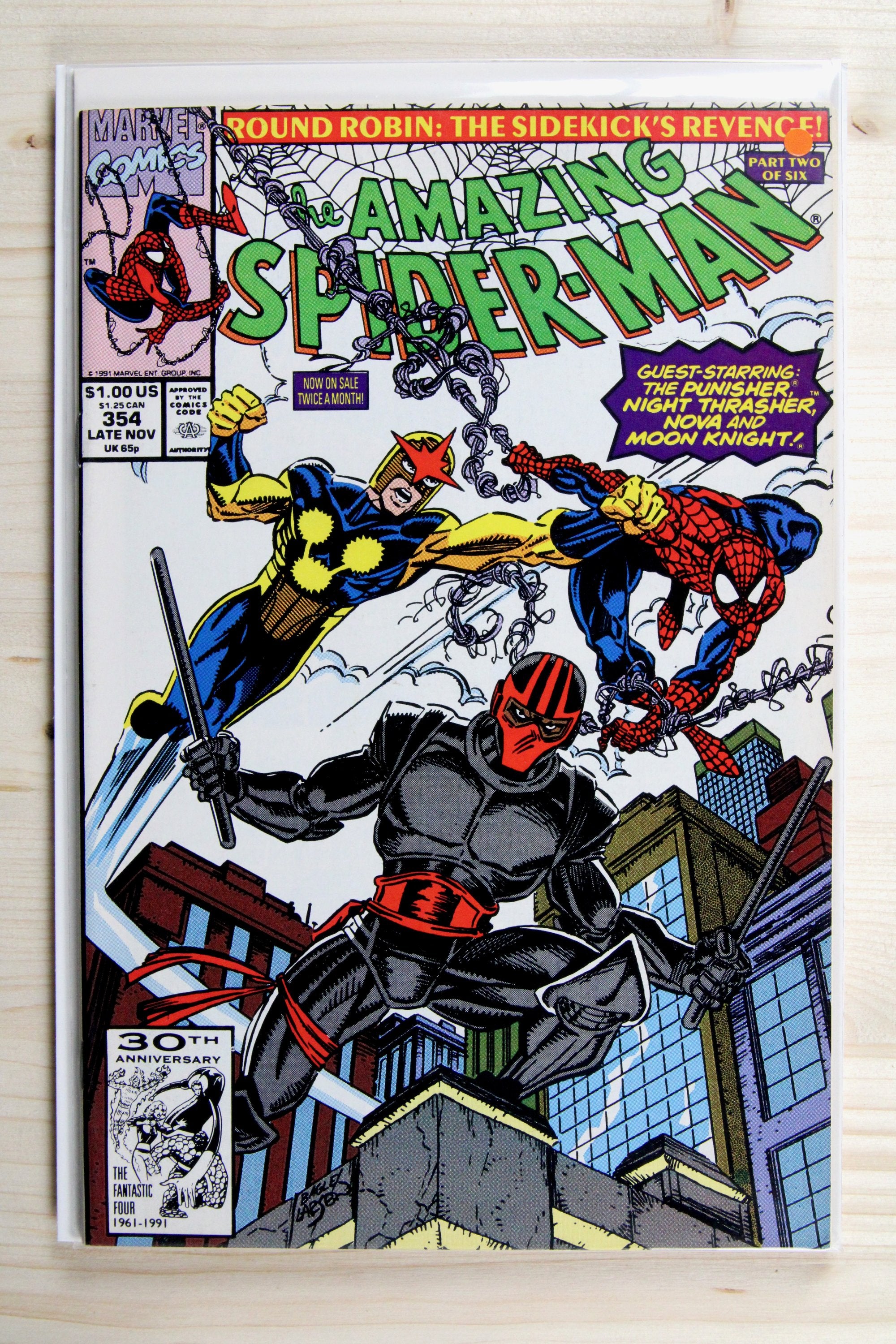 The Amazing Spider-Man #354 – Marvel (1991) 9.2 NM- Round Robin | Erik Larsen cover