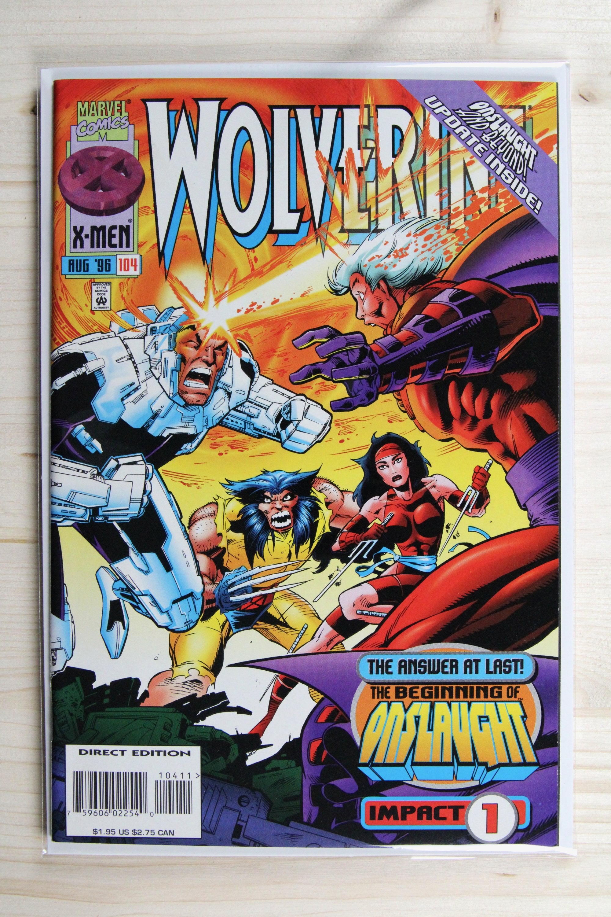 Wolverine #104 – Marvel (1996) 9.2 NM- "X-Men" Onslaught