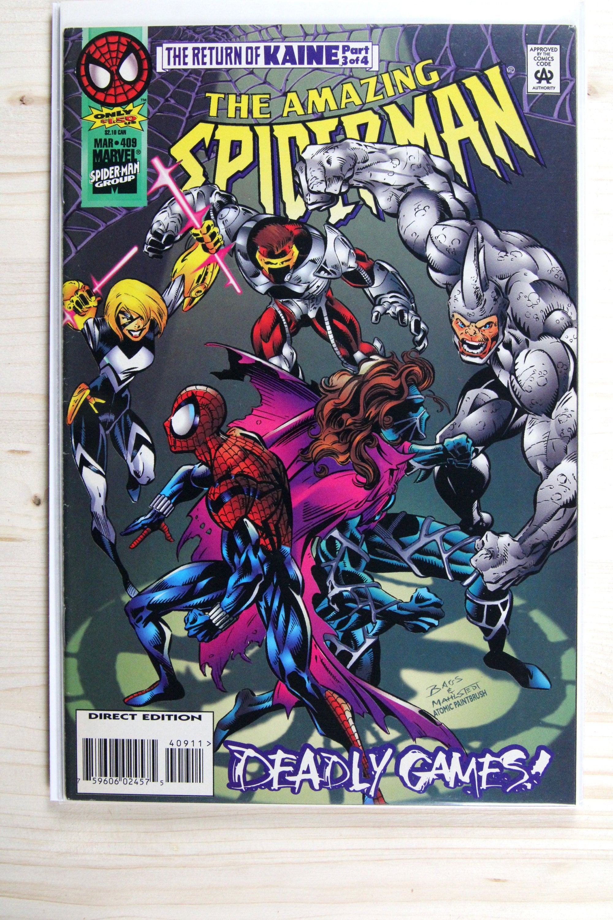 The Amazing Spider-Man #409 – Marvel (1996) 9.0 VF/NM The Return of Kaine | Direct Edition
