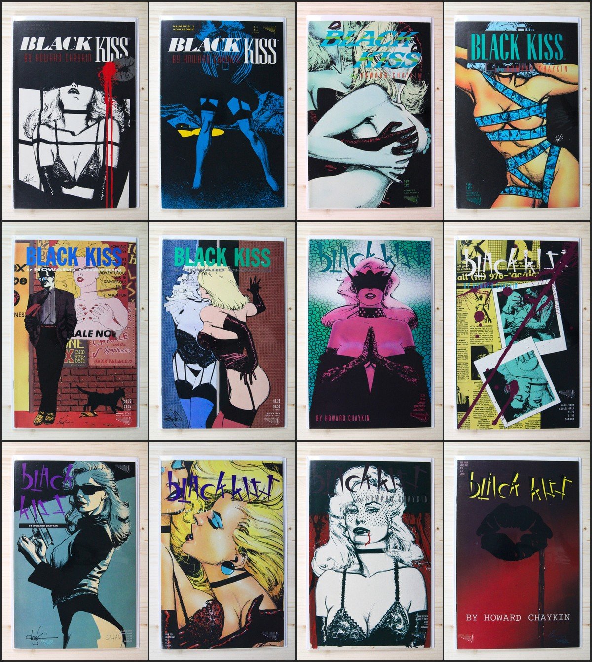 Black Kiss #1-12 – Vortex Comics (1988) Full Series VF/NM Avg