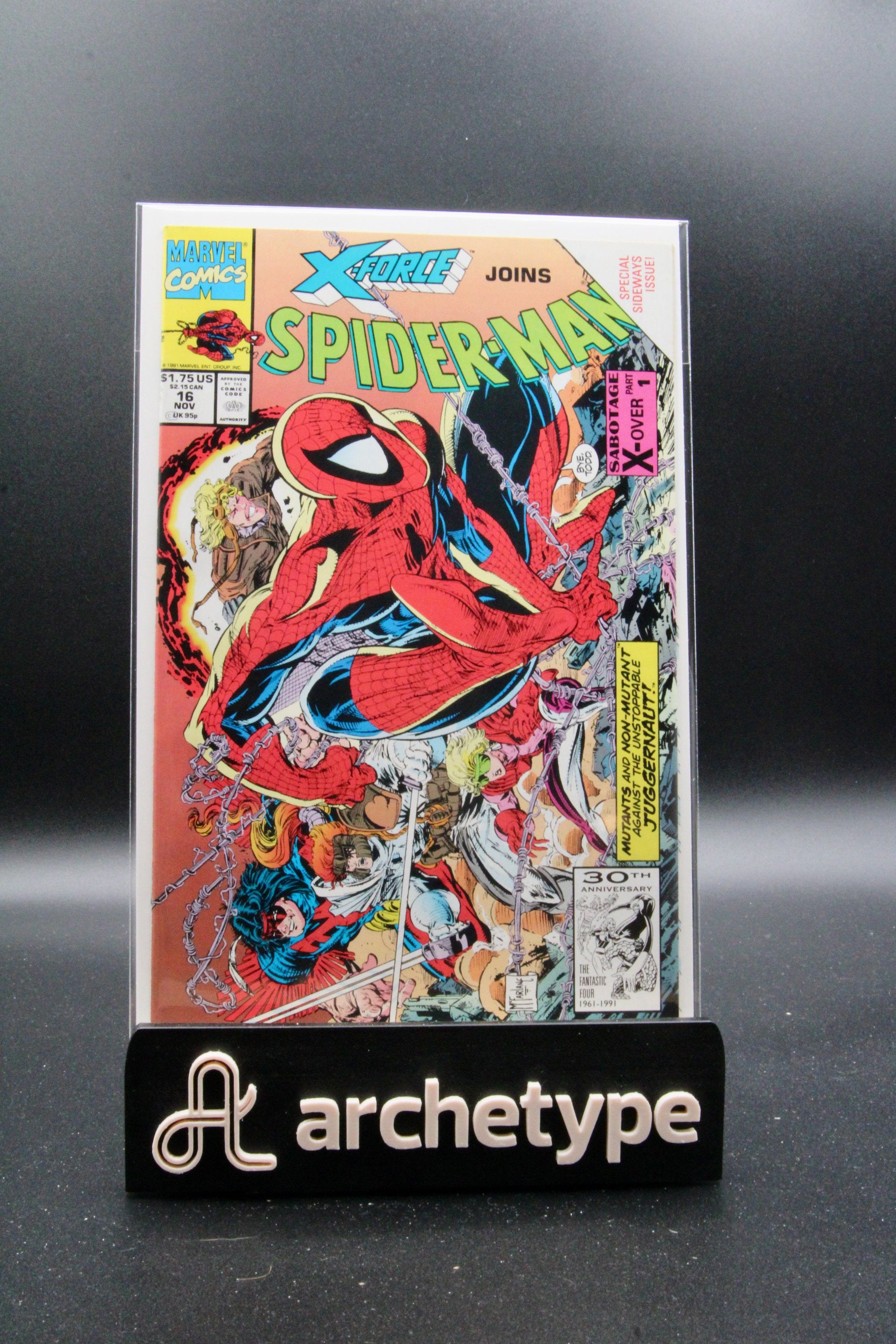 Spider-Man #16 – Marvel (1991) "X-Force/Spider-Man" Sabotage | Todd McFarlane story
