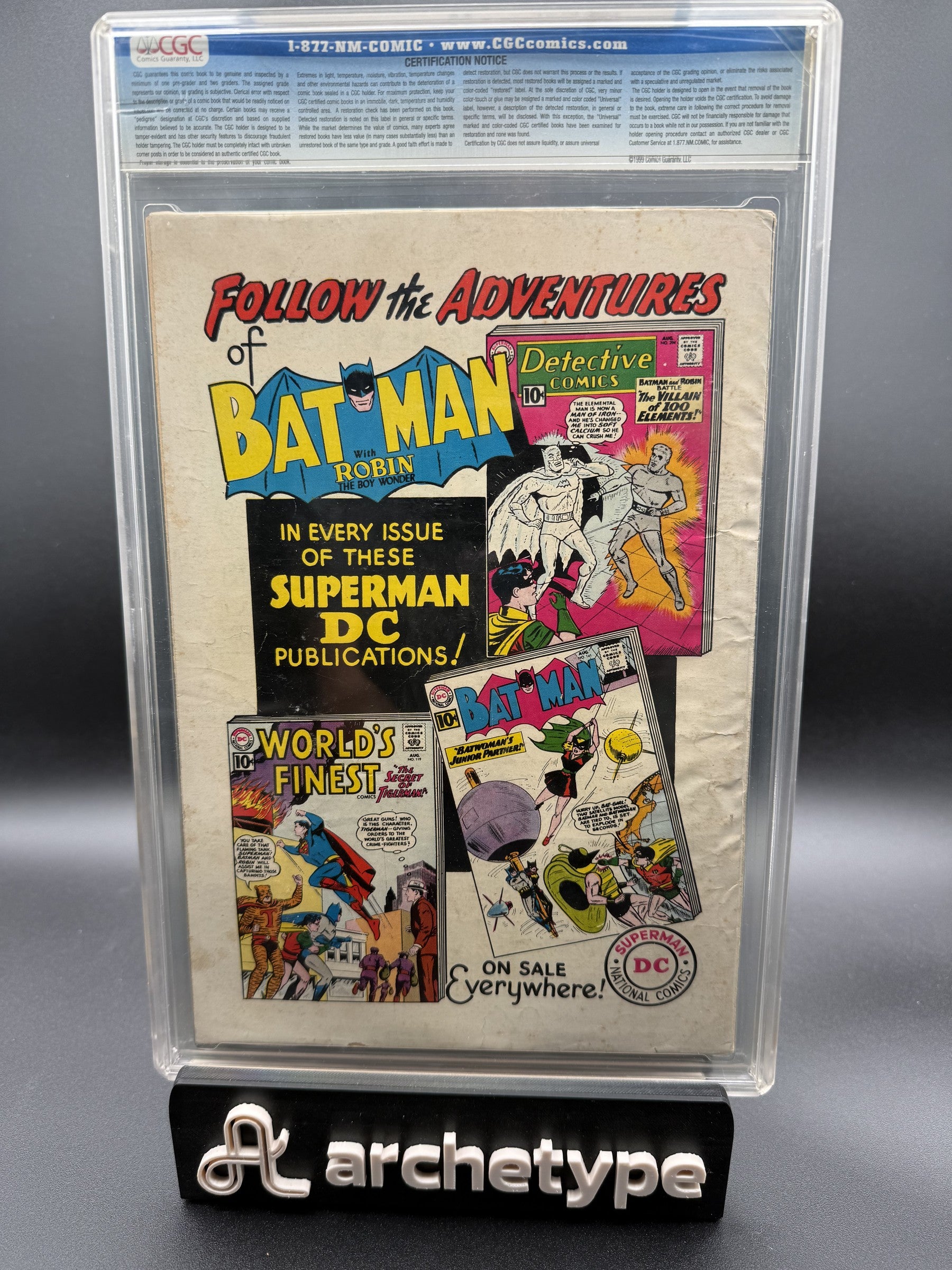 Batman Annual #1 – DC (1961) CGC 4.0 VG