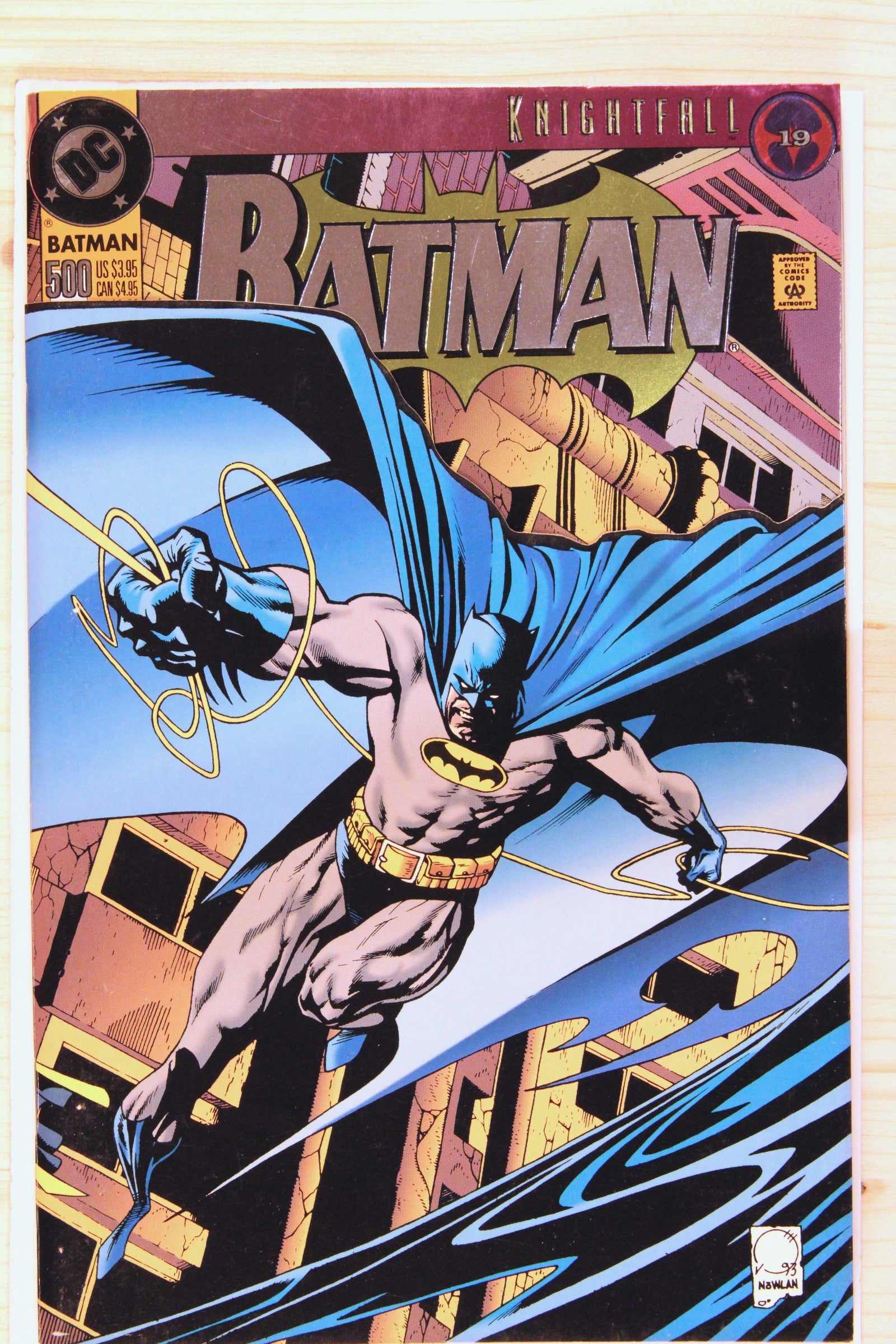 Batman #500 – DC (1993) 9.4 NM Knightfall | Terry Austin | Collector's Edition with embossed foil cover featuring die-cut gatefold