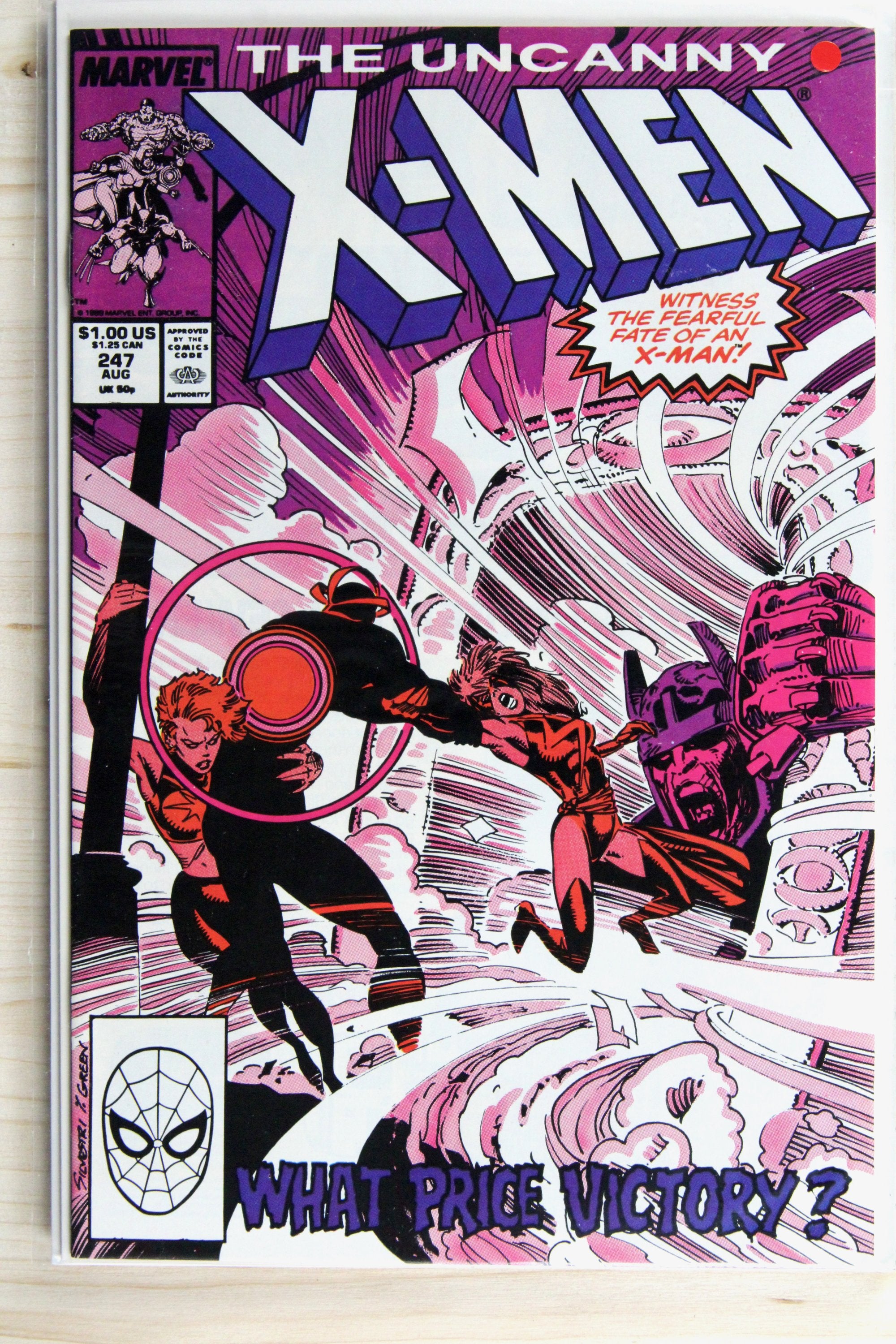 The Uncanny X-Men #247 – Marvel (1989) 8.5 VF+ Chris Claremont story | Marc Silvestri art