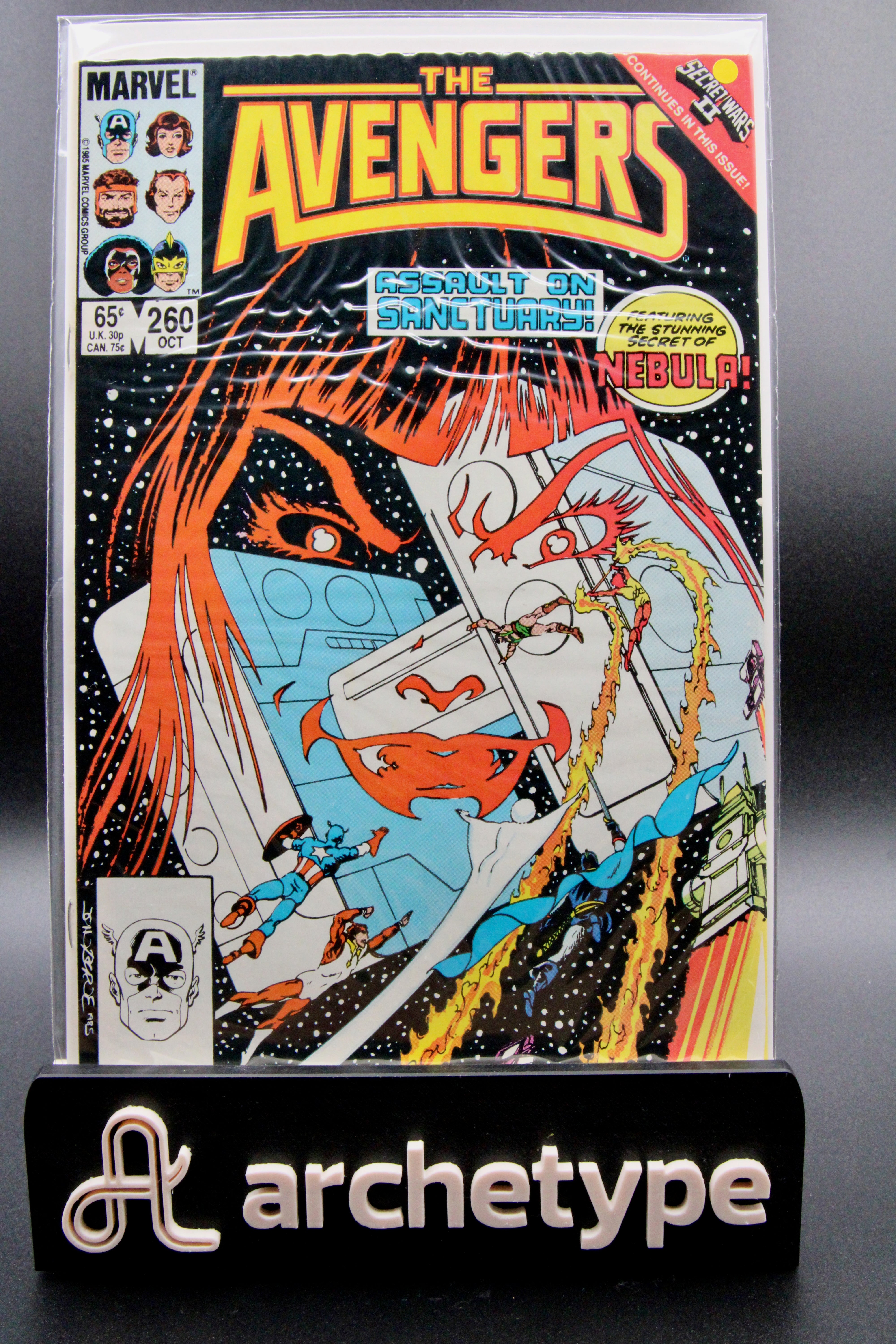 The Avengers #260 – Marvel (1985) "Marvel Super Heroes" Secret Wars II | John Byrne cover