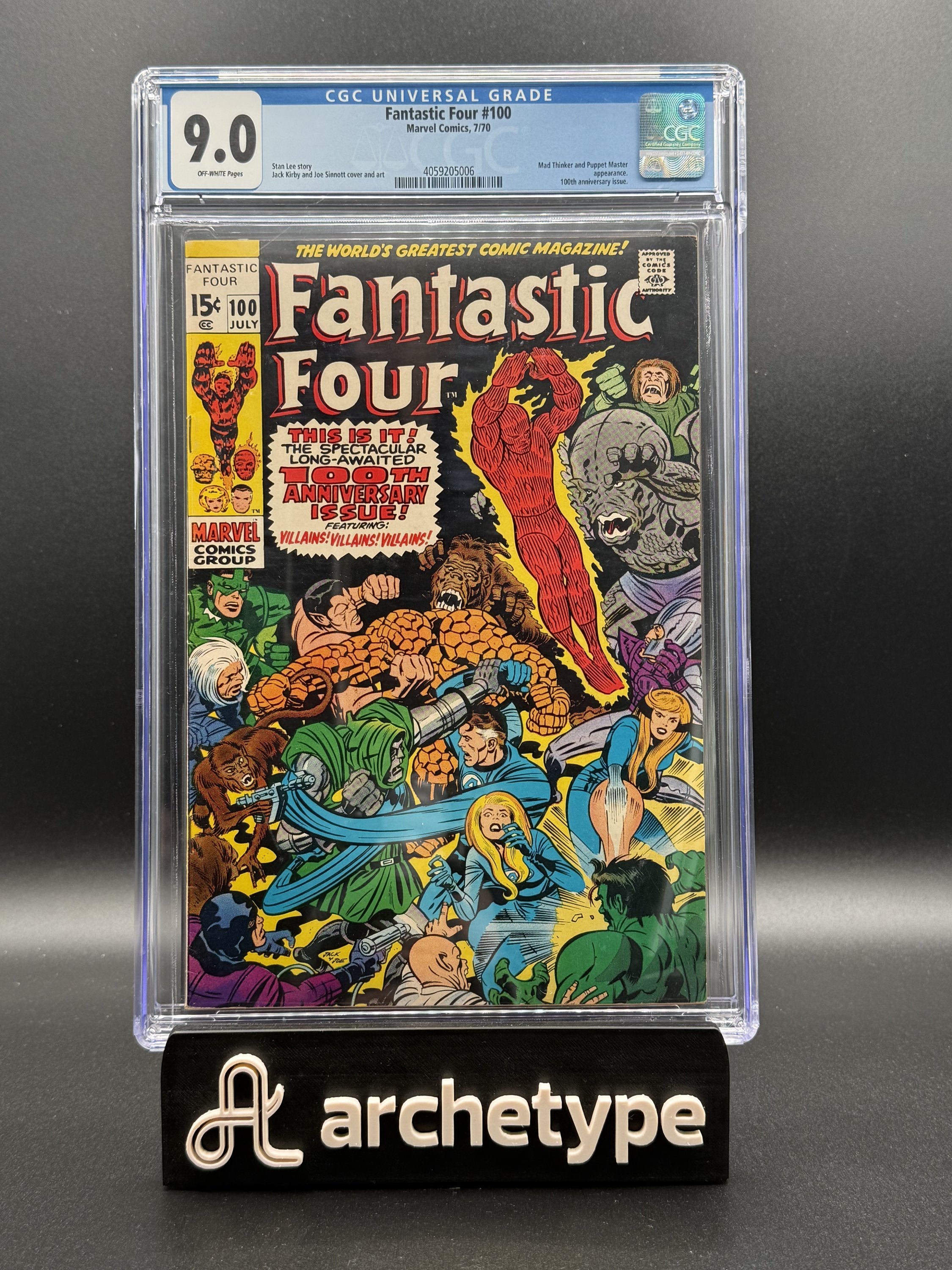 Fantastic Four #100 – Marvel (1970) CGC 9.0 Off White Pages, Jack Kirby art