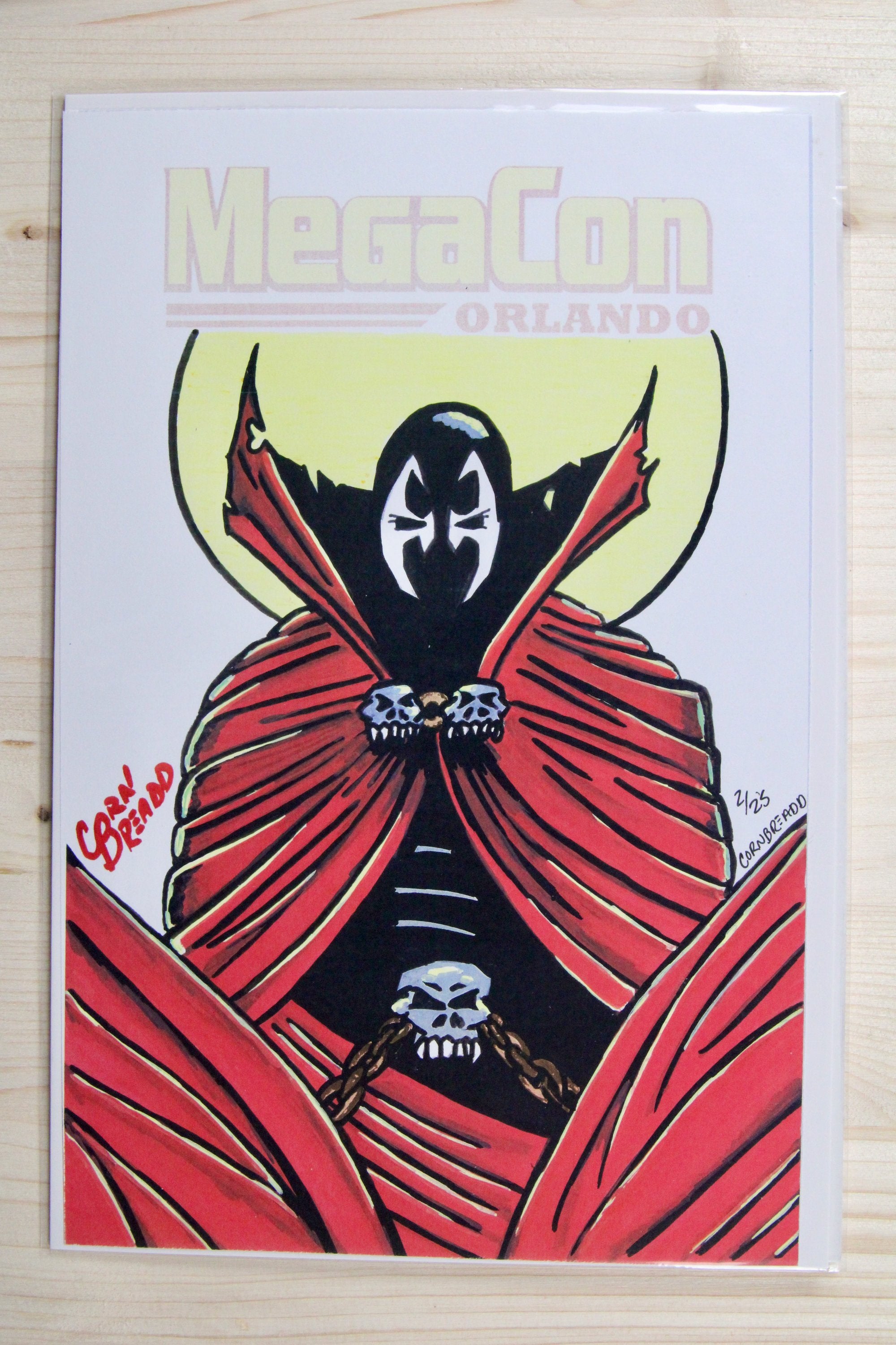Spawn MegaCon Orlando Artist Sketch – CornBreadd (2025) 9.8 NM/MT Convention sketch/art print