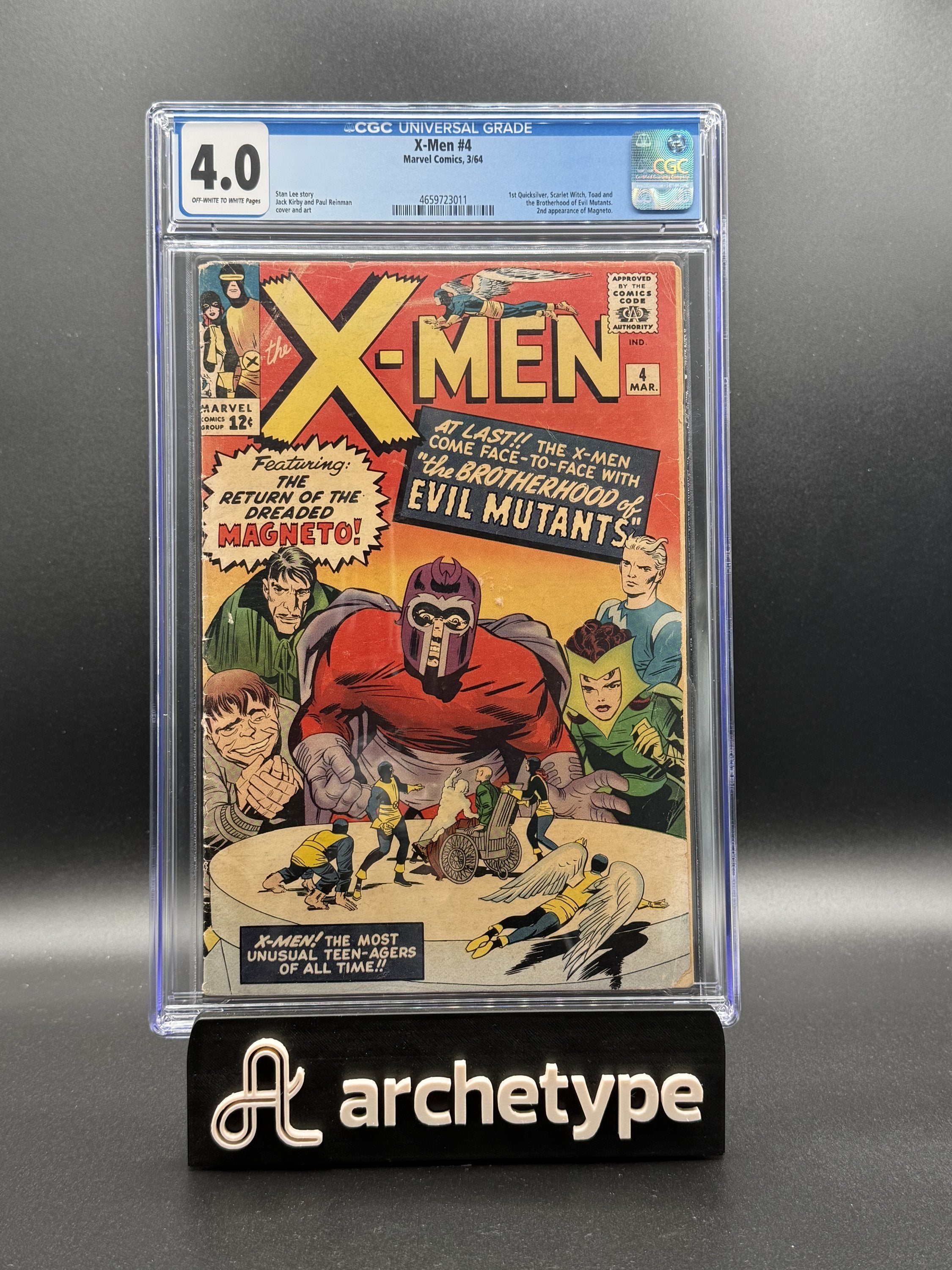 The X-Men #4 – Marvel (1964) CGC 4.0 Off-White to White Pages