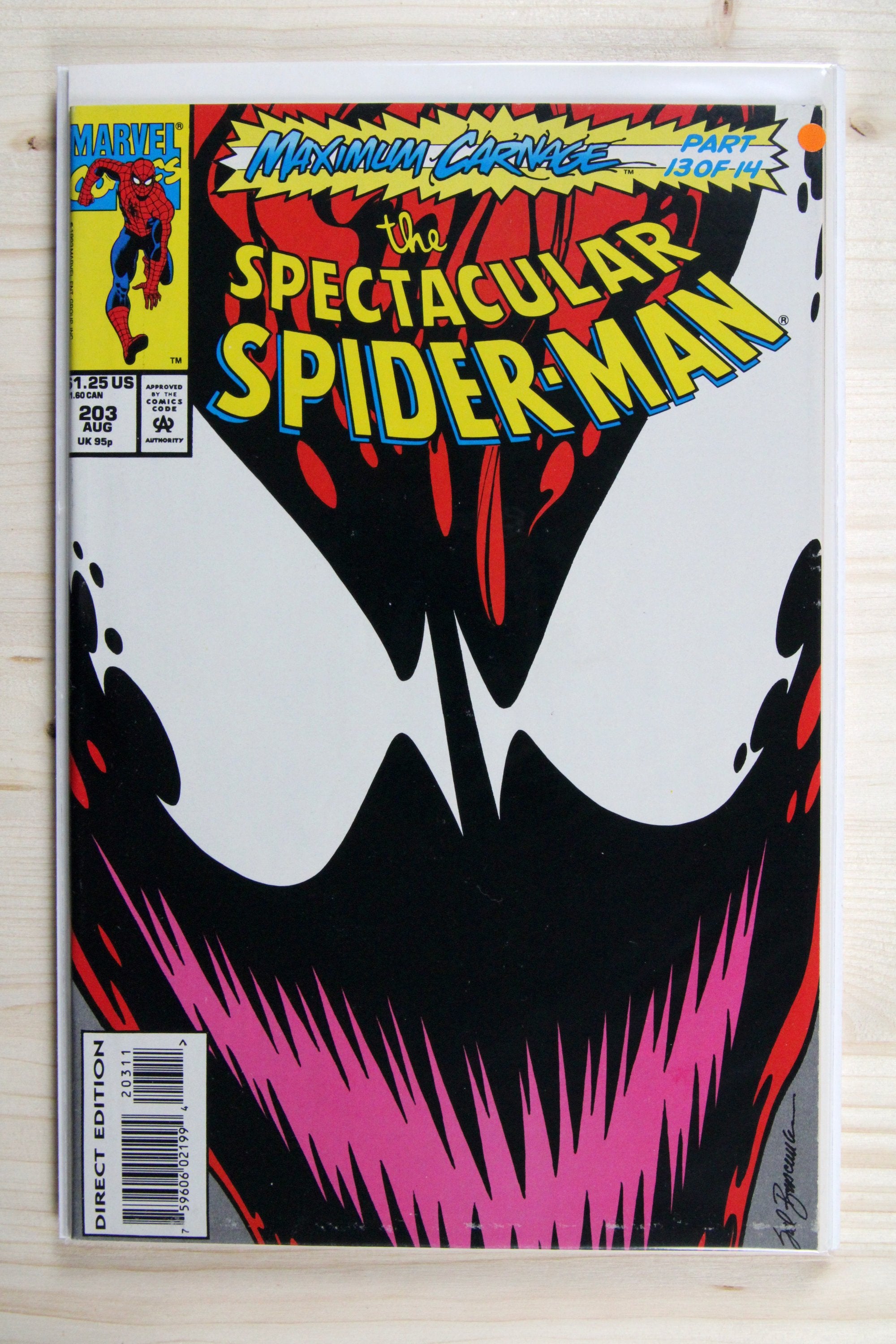 The Spectacular Spider-Man #203 – Marvel (1993) 9.2 NM- Maximum Carnage