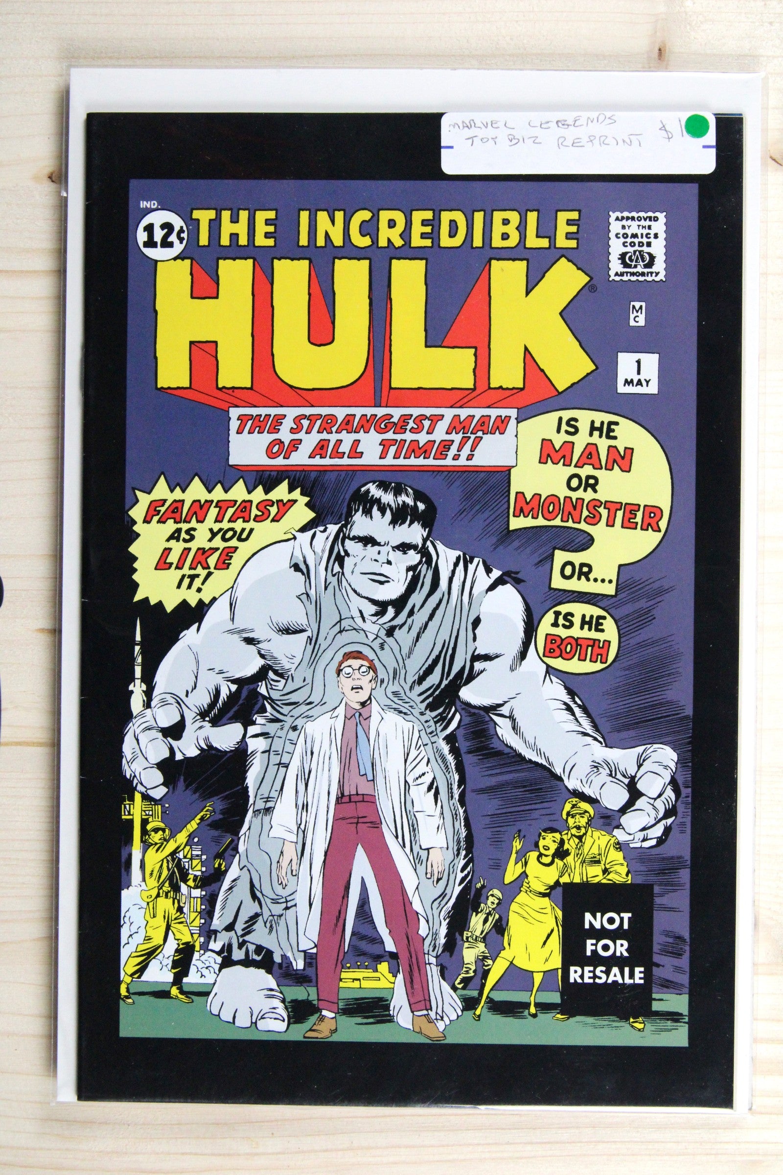 The Incredible Hulk #1 – Marvel (1962) 9.2 NM- Jack Kirby art | Stan Lee story | ToyBiz Reprint