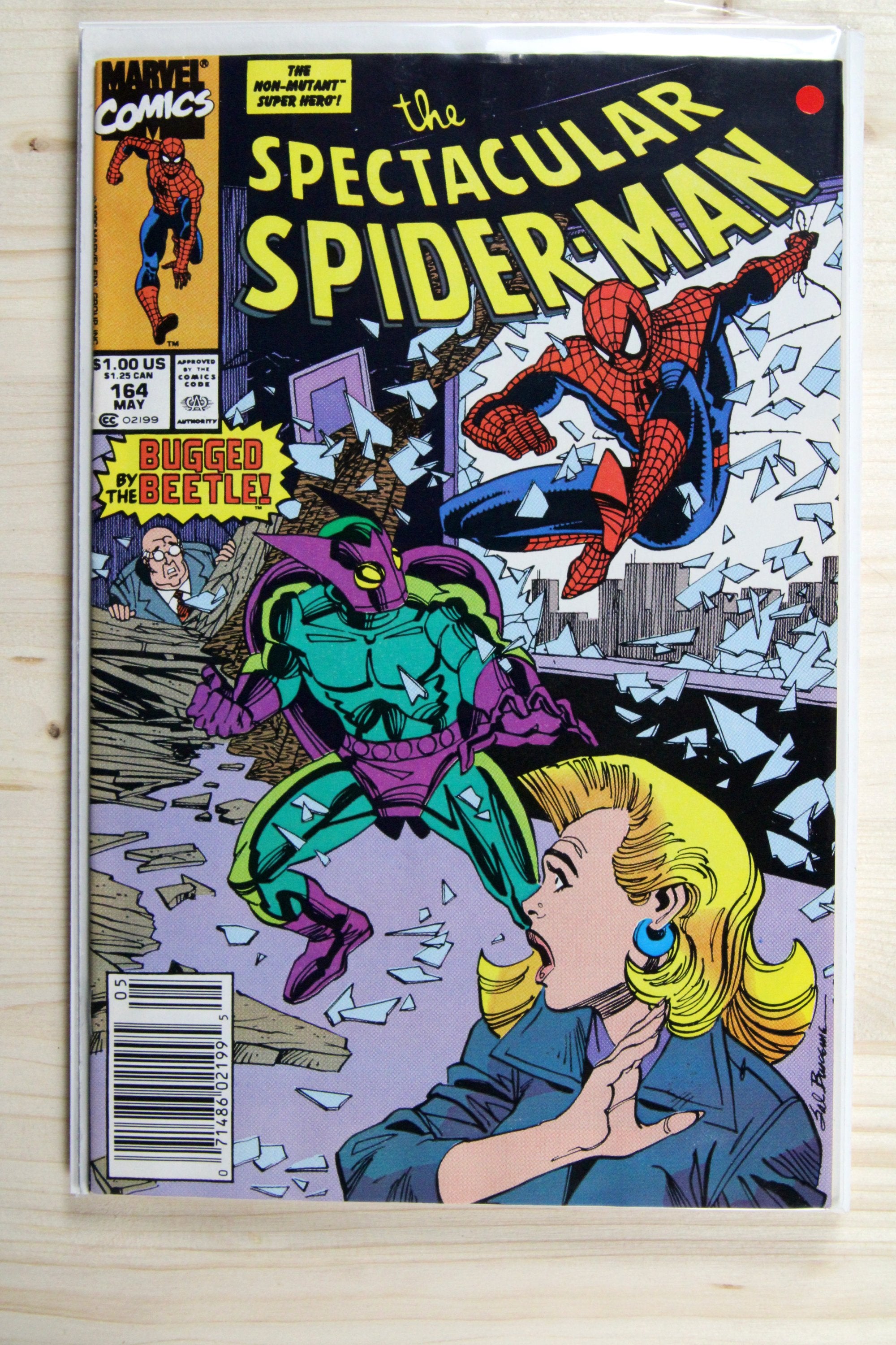 The Spectacular Spider-Man #164 – Marvel (1990) 9.0 VF/NM Newsstand