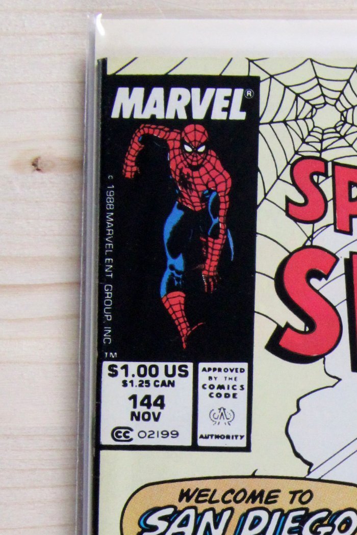 The Spectacular Spider-Man #144 – Marvel (1988) 8.5 VF+ Newsstand