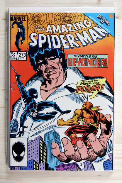 The Amazing Spider-Man #273 – Marvel (1986) 8.5 VF+ "Marvel Super Heroes" Secret Wars II