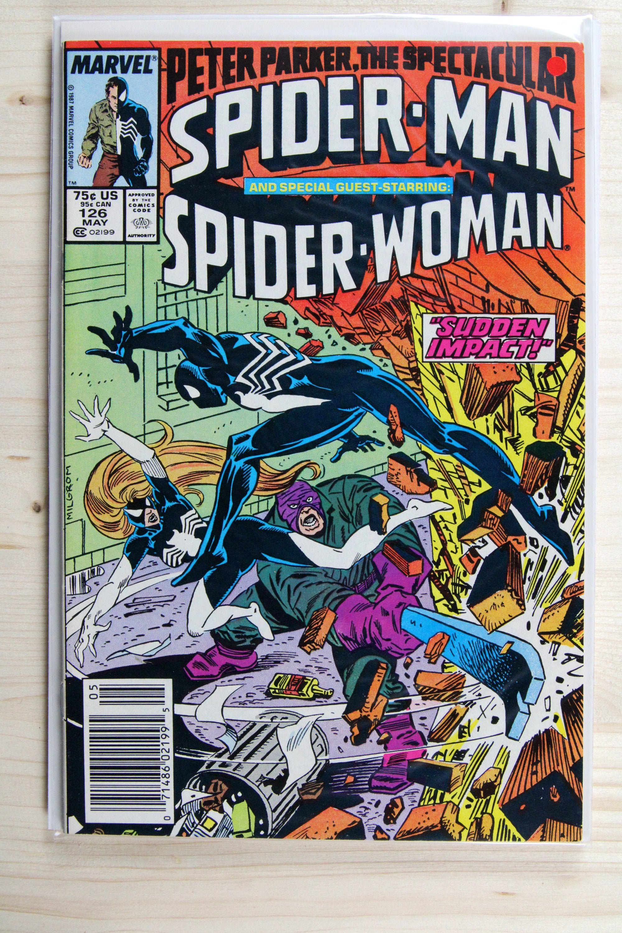 Peter Parker, The Spectacular Spider-Man #126 – Marvel (1987) 9.0 VF/NM Newsstand