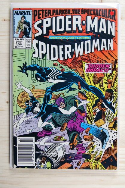 Peter Parker, The Spectacular Spider-Man #126 – Marvel (1987) 9.0 VF/NM Newsstand
