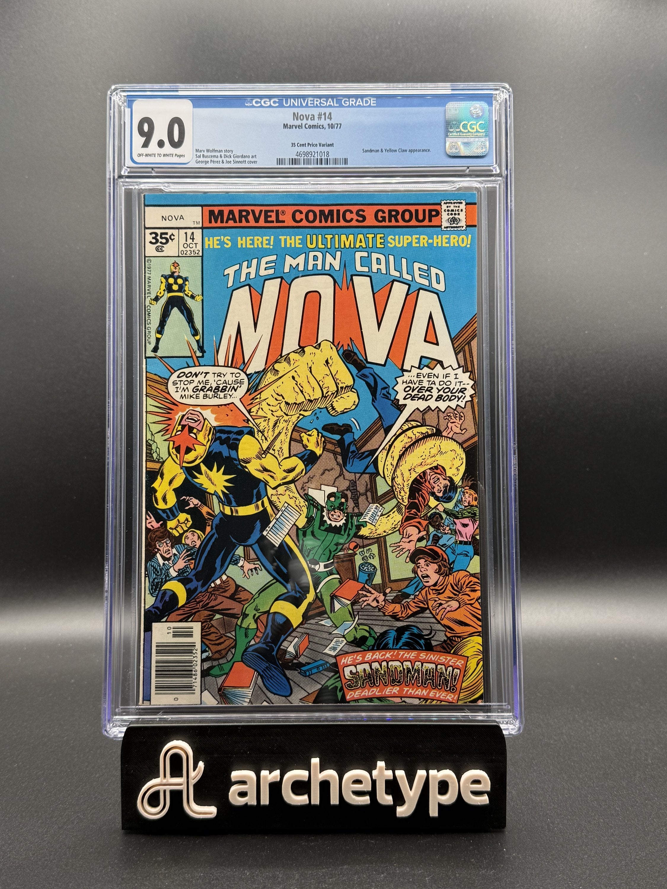 Nova #14 – Marvel (1977) CGC 9.0 VF/NM 35 Cent Price Variant HTF