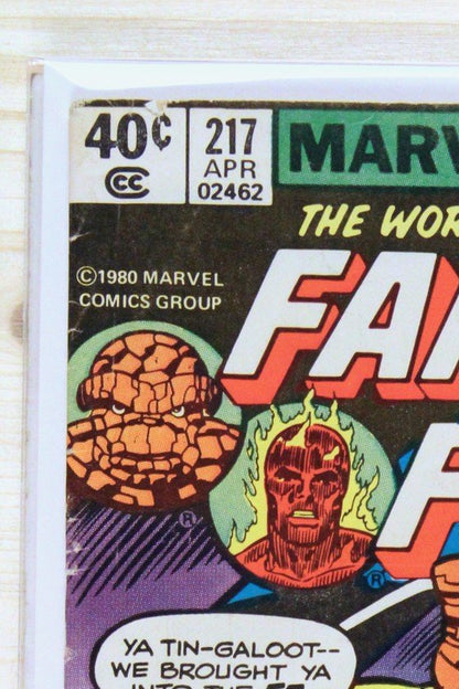 Fantastic Four #217 – Marvel (1980) 5.0 VG/FN Joe Sinnott art | John Byrne art | Newsstand Edition