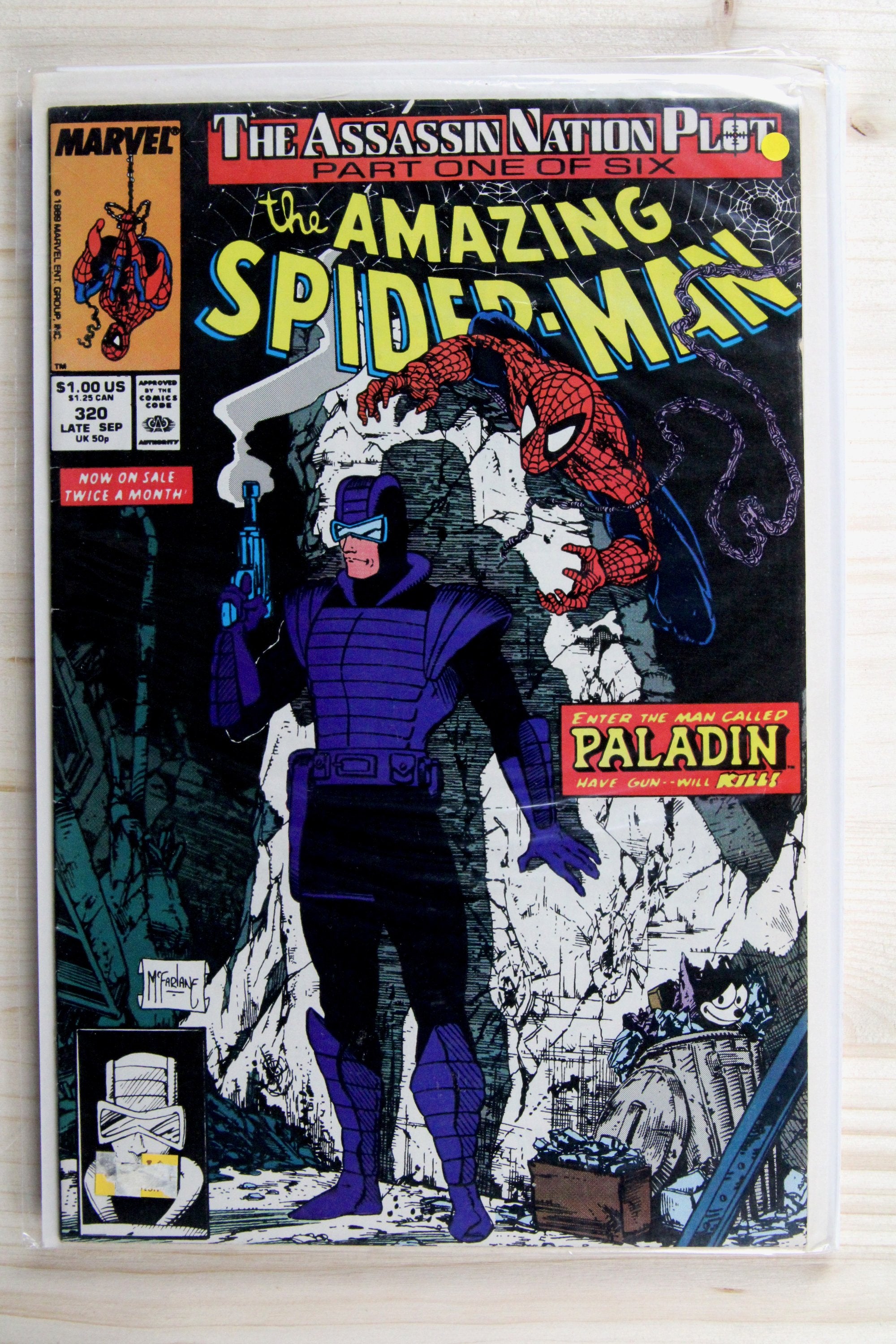 The Amazing Spider-Man #320 – Marvel (1989) 9.4 NM The Assassin Nation Plot | Todd McFarlane art