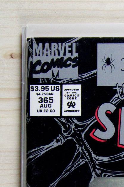 The Amazing Spider-Man #365 – Marvel (1992) 8.5 VF+ John Romita art | Stan Lee story | 30th Anniversary Super-Sized Issue with holographic cover