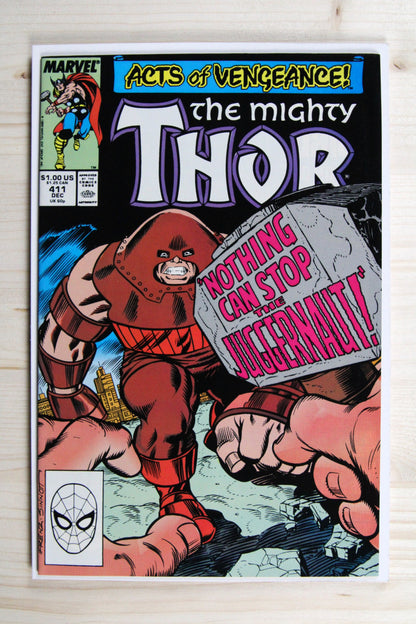 The Mighty Thor #411 – Marvel (1989) 9.0 VF/NM "Avengers" Acts of Vengeance | Joe Sinnott cover