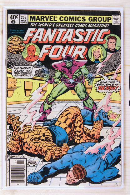 Fantastic Four #206 – Marvel (1979) 6.0 FN Xandarian-Skrull War | Joe Sinnott | Newsstand Edition