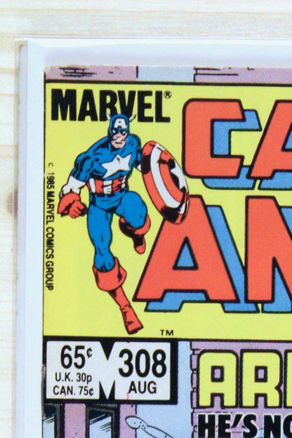 Captain America #308 – Marvel (1985) 8.0 VF "Marvel Super Heroes" Secret Wars II | John Byrne cover