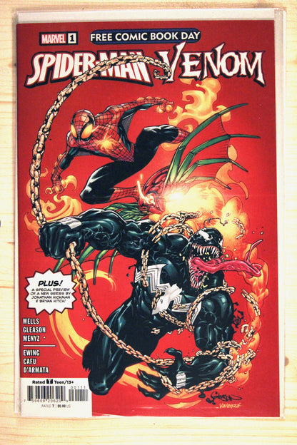 FCBD Spider-Man/Venom  #1 – Marvel (2023) 9.6 NM+ Jonathan Hickman story | Patrick Gleason art