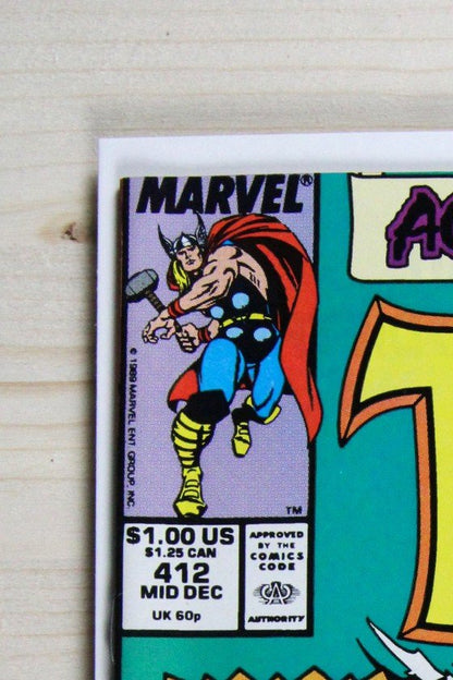 The Mighty Thor #412 – Marvel (1989) 9.0 VF/NM "Avengers" Acts of Vengeance | Joe Sinnott