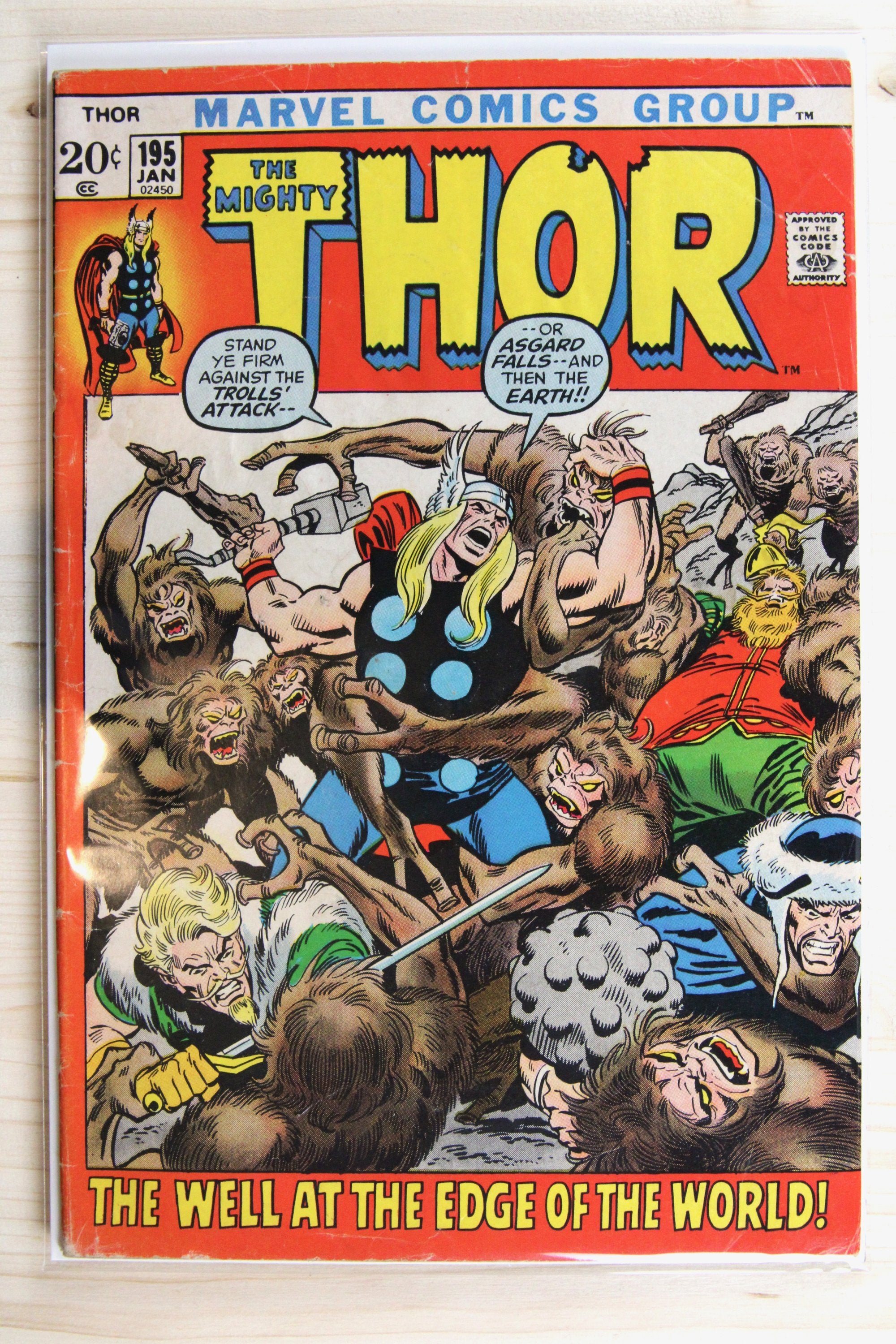 Thor #195 – Marvel (1972) 4.0 VG Stan Lee