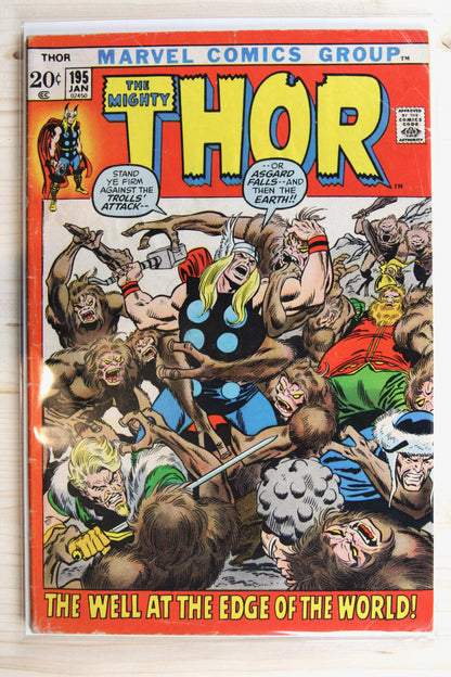 Thor #195 – Marvel (1972) 4.0 VG Stan Lee