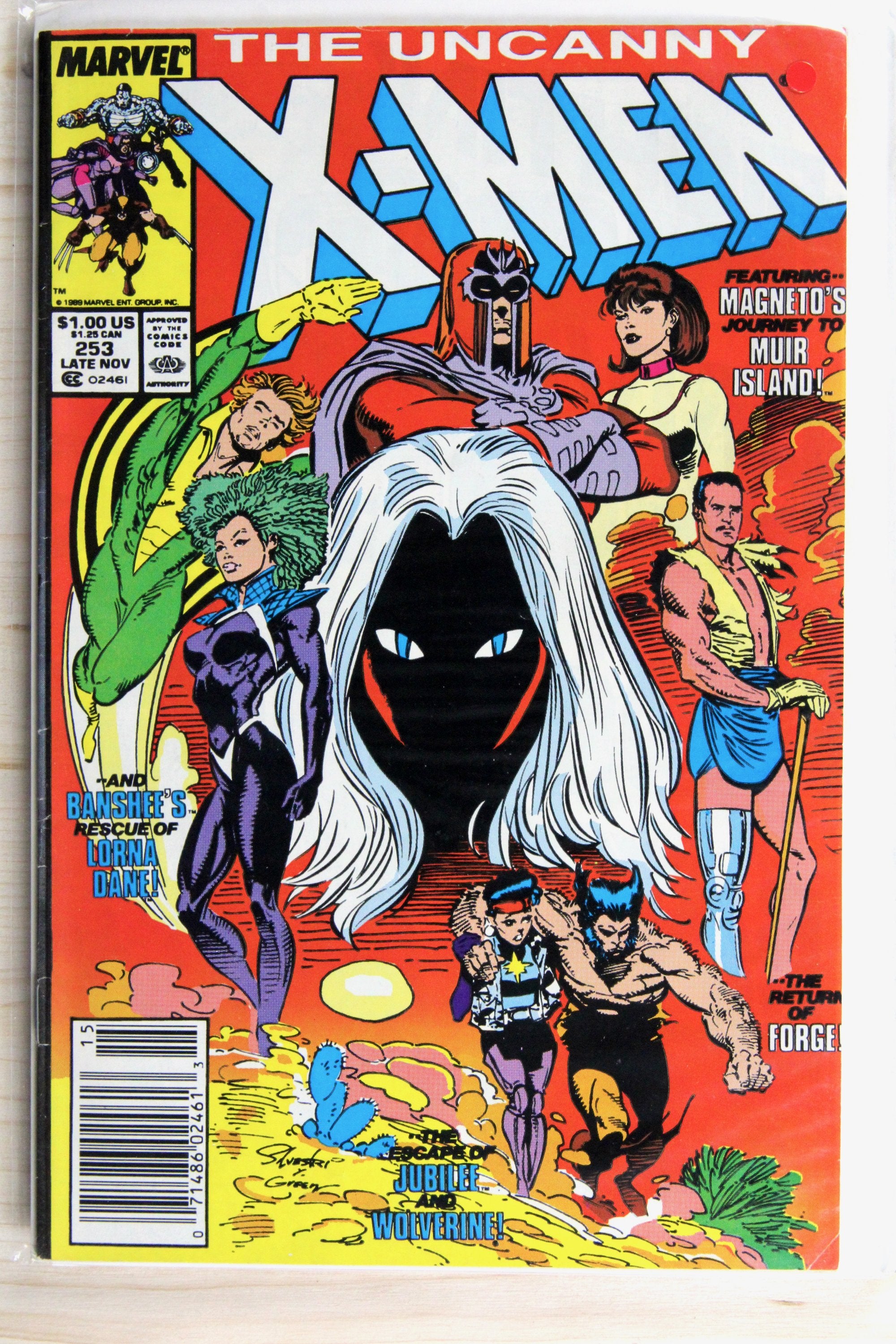 The Uncanny X-Men #253 – Marvel (1989) 7.5 VF- Chris Claremont story | Marc Silvestri art | Newsstand