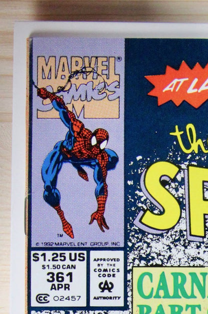 The Amazing Spider-Man #361 – Marvel (1992) 9.4 NM Newsstand Carnage