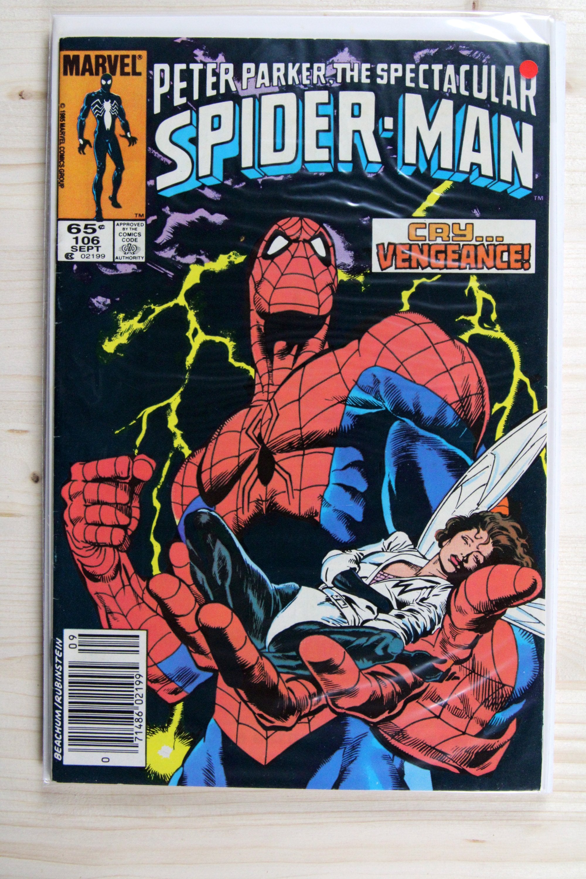 Peter Parker, The Spectacular Spider-Man #106 – Marvel (1985) 8.0 VF Newsstand