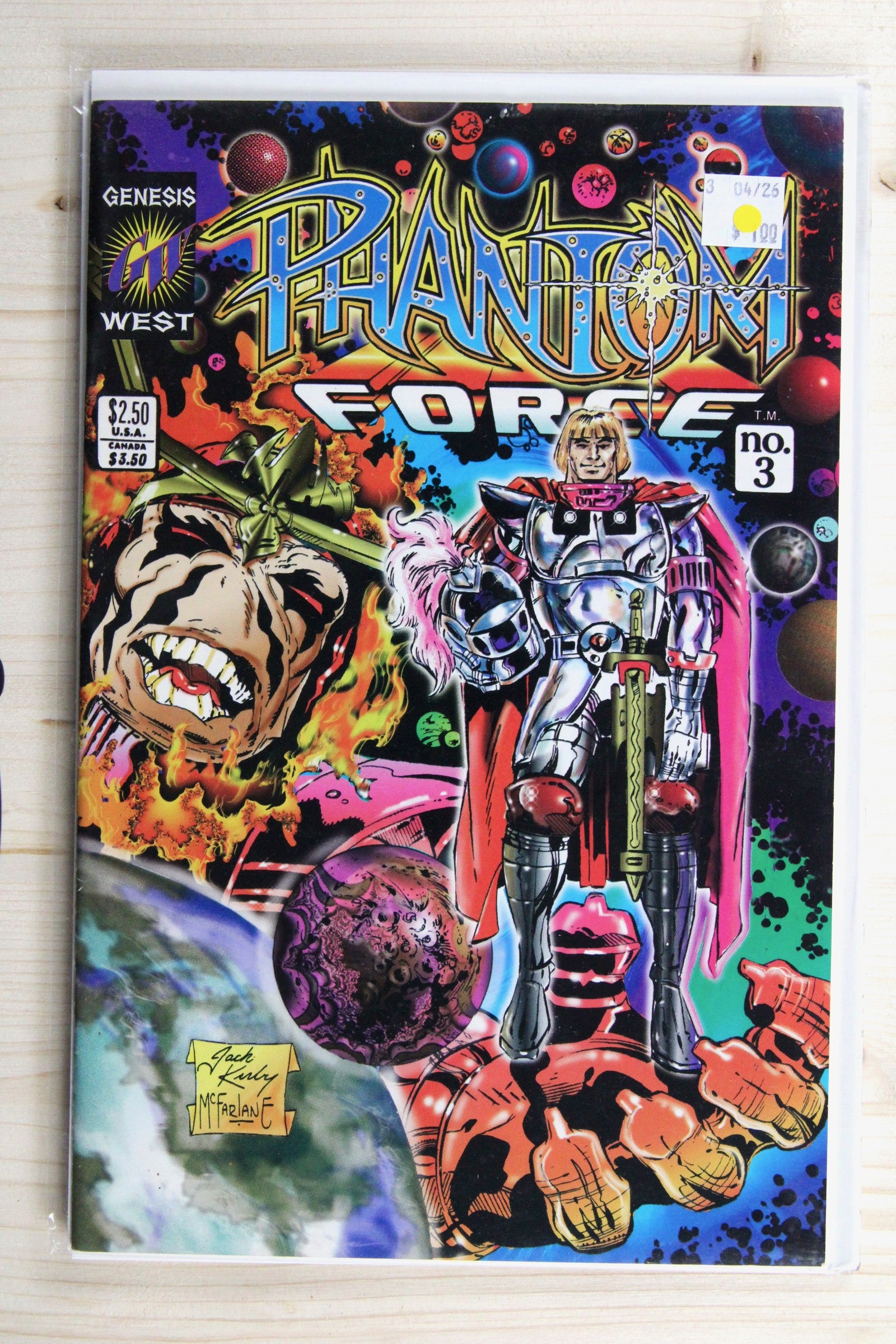 Phantom Force #3 – Genesis West (1994) 9.2 NM- Jack Kirby art | Todd McFarlane cover