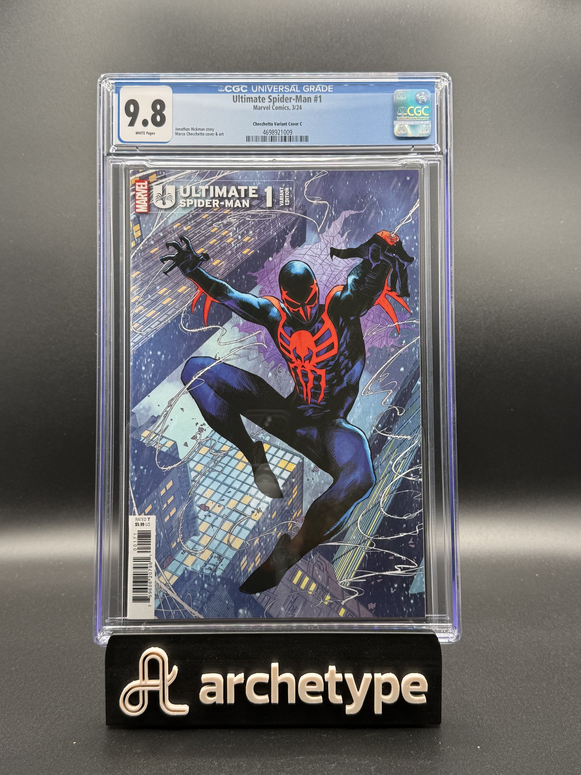 Ultimate Spider-Man #1 – Marvel (2024) CGC 9.8 NM/MT Jonathan Hickman story | Checchetto Variant Cover C