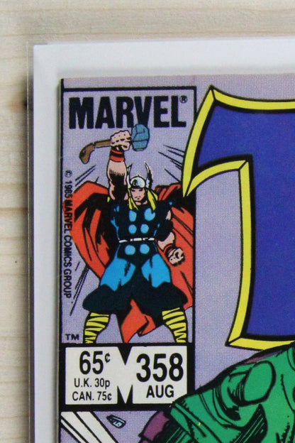 Thor #358 – Marvel (1985) 8.5 VF+ "Captain America" Year of the Scourge