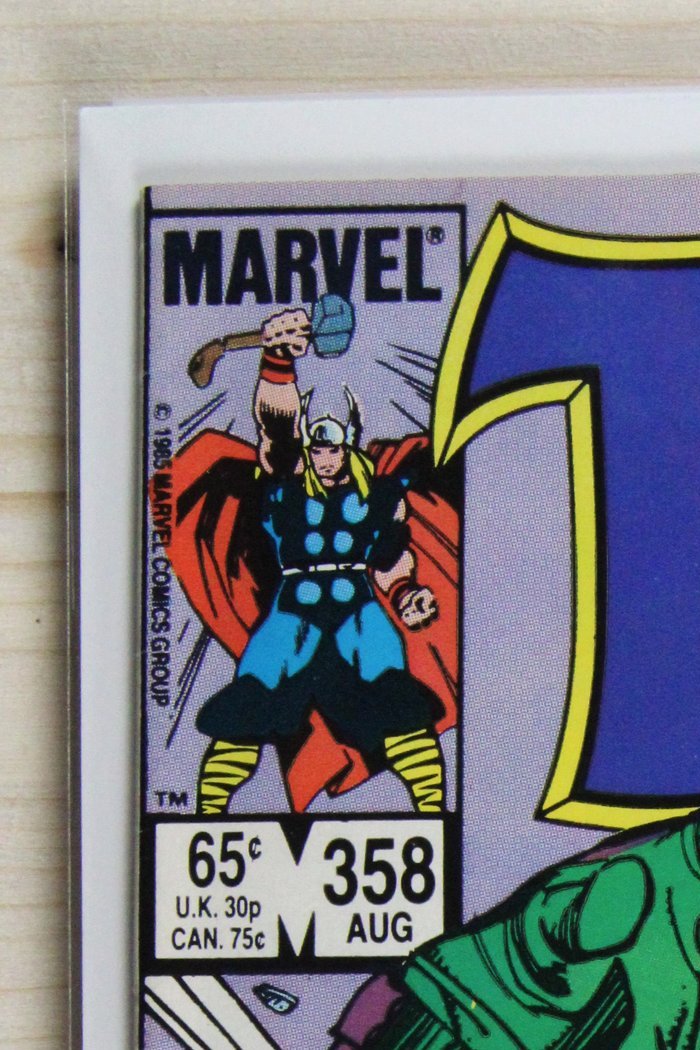 Thor #358 – Marvel (1985) 8.5 VF+ "Captain America" Year of the Scourge