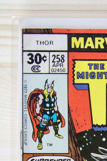 The Mighty Thor #258 – Marvel (1977) 8.0 VF "Thor" The Quest for Odin
