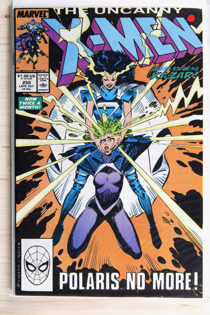 The Uncanny X-Men #250 – Marvel (1989) 8.5 VF+ Chris Claremont story | Marc Silvestri art