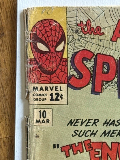 The Amazing Spider-Man #10 – Marvel (1964) 2.0 GD Jack Kirby cover | Stan Lee story
