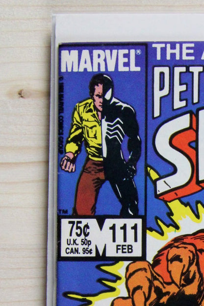 Peter Parker, the Spectacular Spider-Man #111 – Marvel (1986) 9.0 VF/NM "Marvel Super Heroes" Secret Wars II