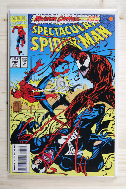 The Spectacular Spider-Man #202 – Marvel (1993) 9.2 NM- Maximum Carnage
