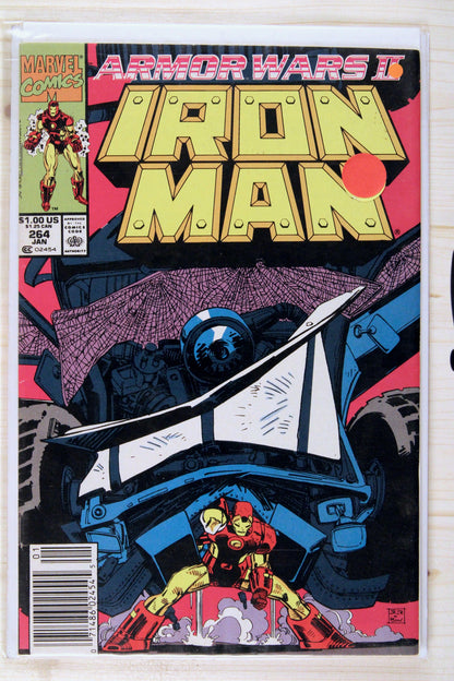 Iron Man #264 – Marvel (1991) 9.0 VF/NM Armor Wars II | John Byrne story | Newsstand Edition