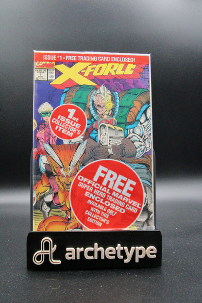 X-Force #1 – Marvel (1991) Deadpool Card + Negative Variant Sealed