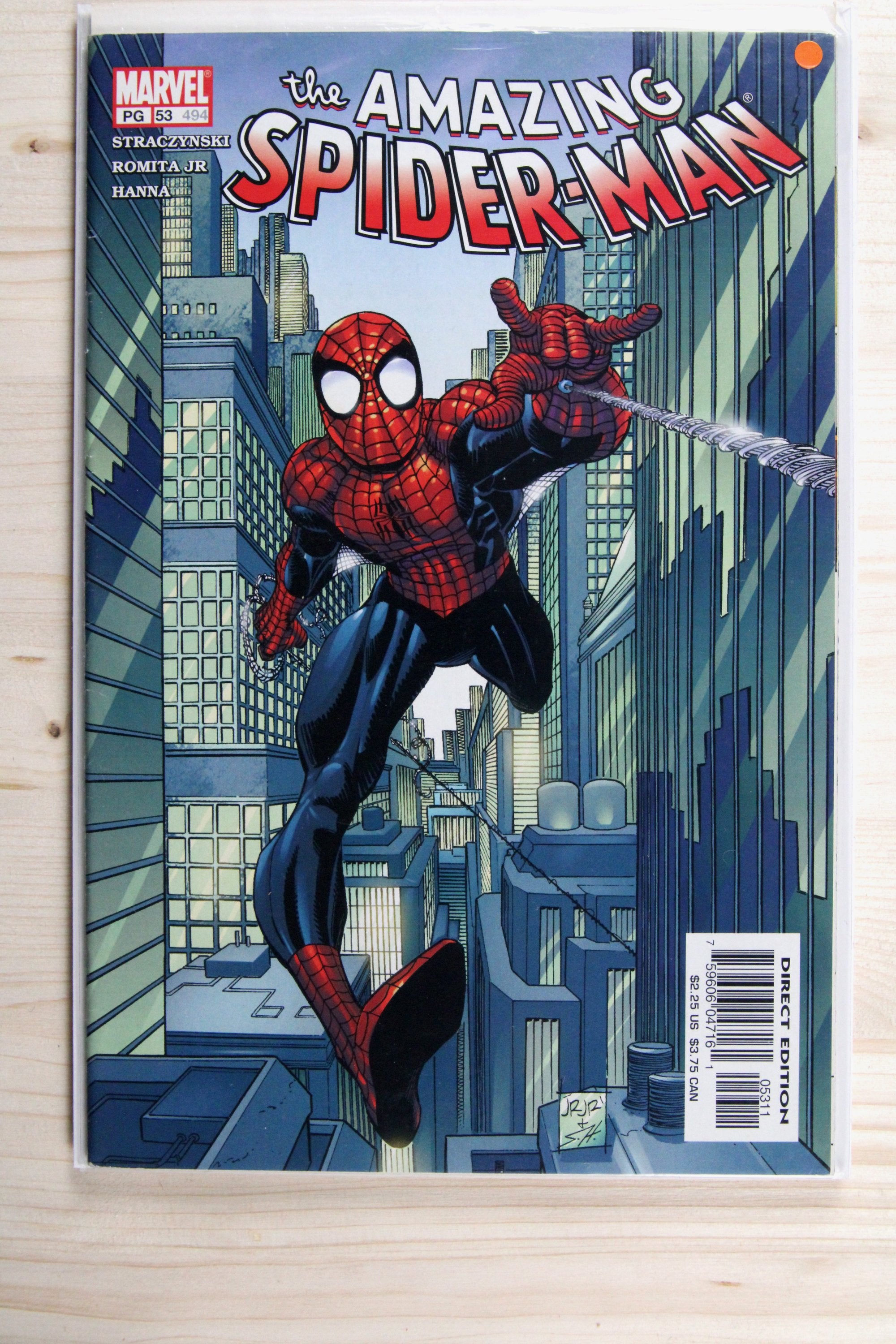 The Amazing Spider-Man #494 – Marvel (2003) 9.4 NM John Romita art | Stan Lee story
