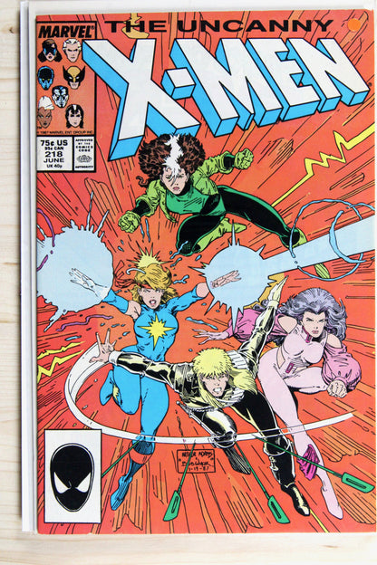 The Uncanny X-Men #218 – Marvel (1987) 9.0 VF/NM Chris Claremont story | Marc Silvestri art