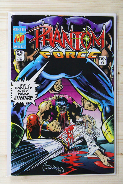 Phantom Force #1,3,4,5,6,7,8  Genesis West (1990) (7 Issues) Run Lot