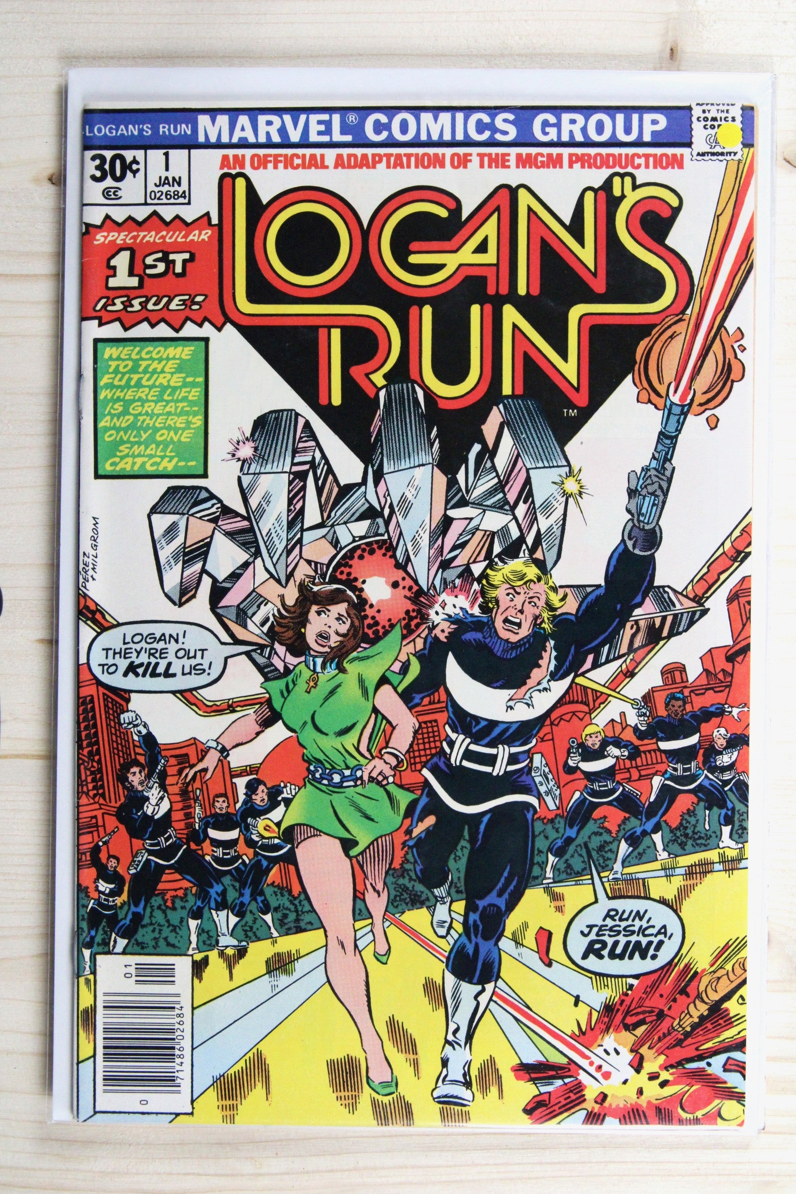 Logan's Run #1 – Marvel (1977) 9.2 NM- Klaus Janson