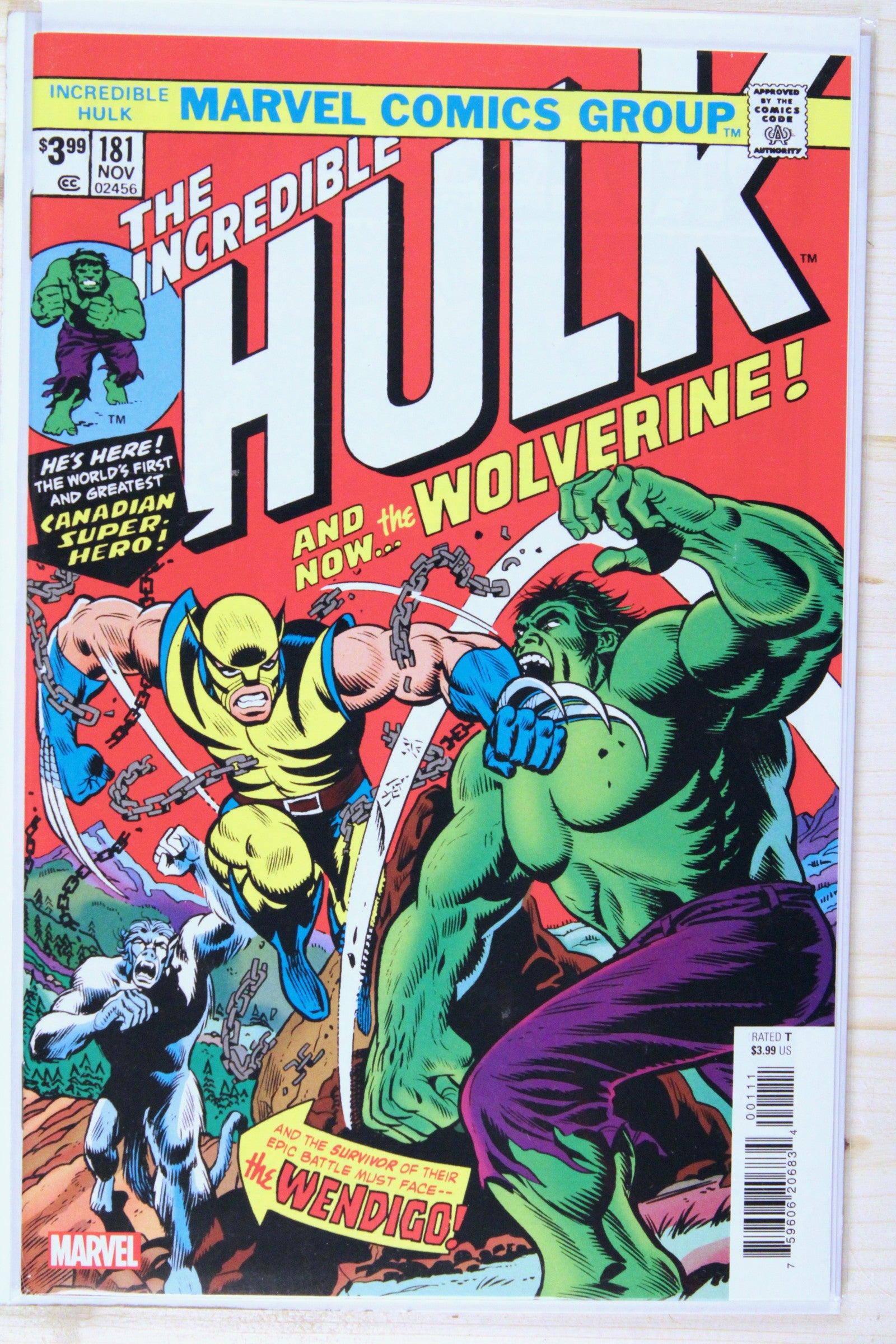 The Incredible Hulk #181 – Marvel (2023) 9.6 NM+ Facsimile